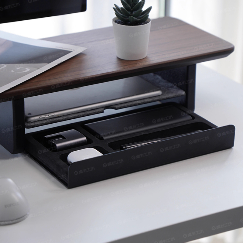 Desk Setup Organizer - حامل شاشة، أدراج تخزين، منظم مكتب