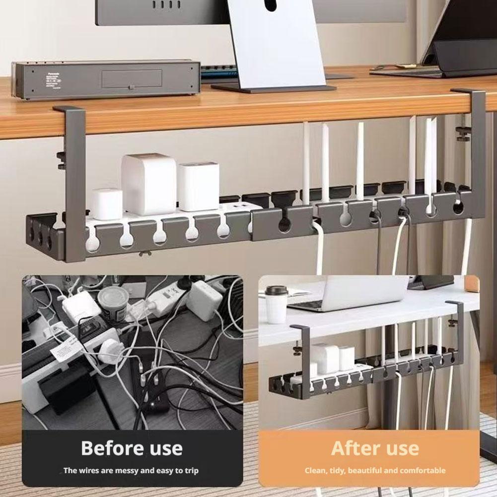 Desk Setup Organizer - قابلة للتمديد تحت إدارة الكابلات المكتبية