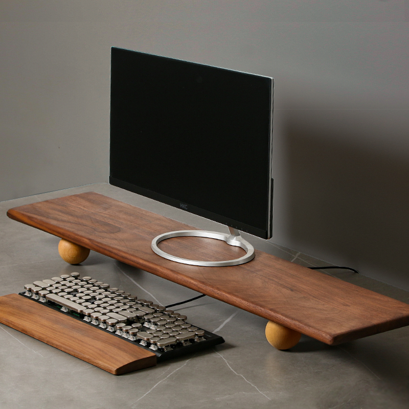 Desk Setup For Laptop And Monitor - حامل رفع الكمبيوتر المحمول من الخشب