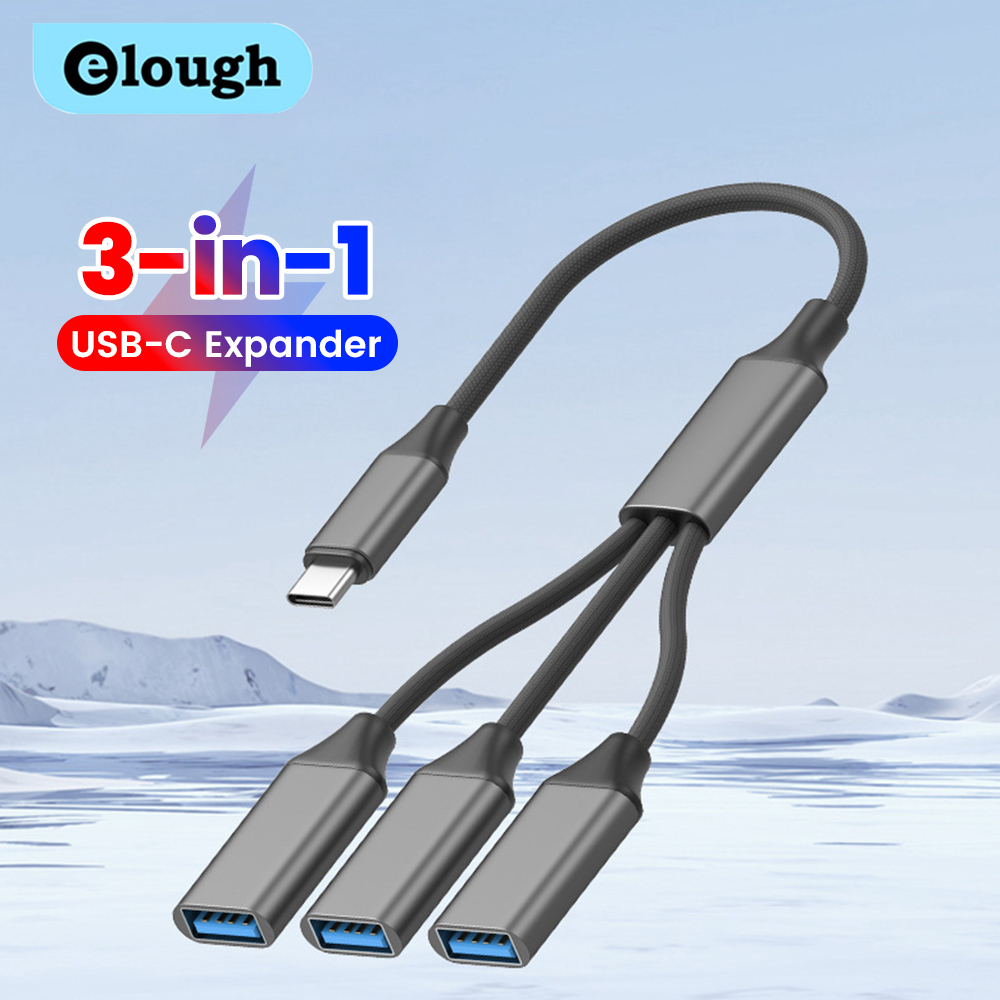 Desk Setup Usb Hub - 3 في 1 كابل مقسم USB