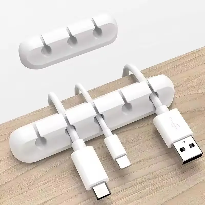 Desk Setup Organization - منظم كابلات USB من السيليكون، حامل