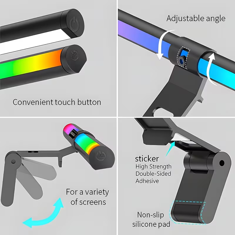شريط إضاءة للشاشة RGB، شريط إض - مراجعة Desk Setup Lamp وسعره