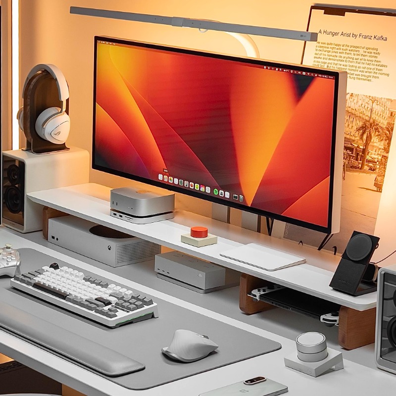 حامل شاشة حديث مريح لرف المكتب - مراجعة Desk Setup For Laptop And Monitor وسعره