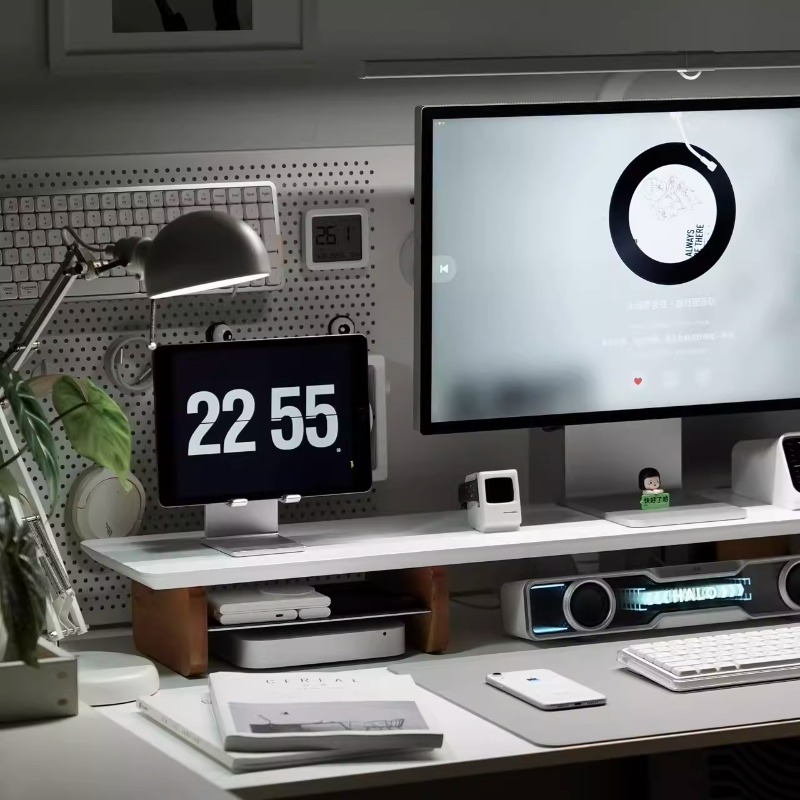 حامل شاشة حديث مريح لرف المكتب - مراجعة Desk Setup For Laptop And Monitor وسعره