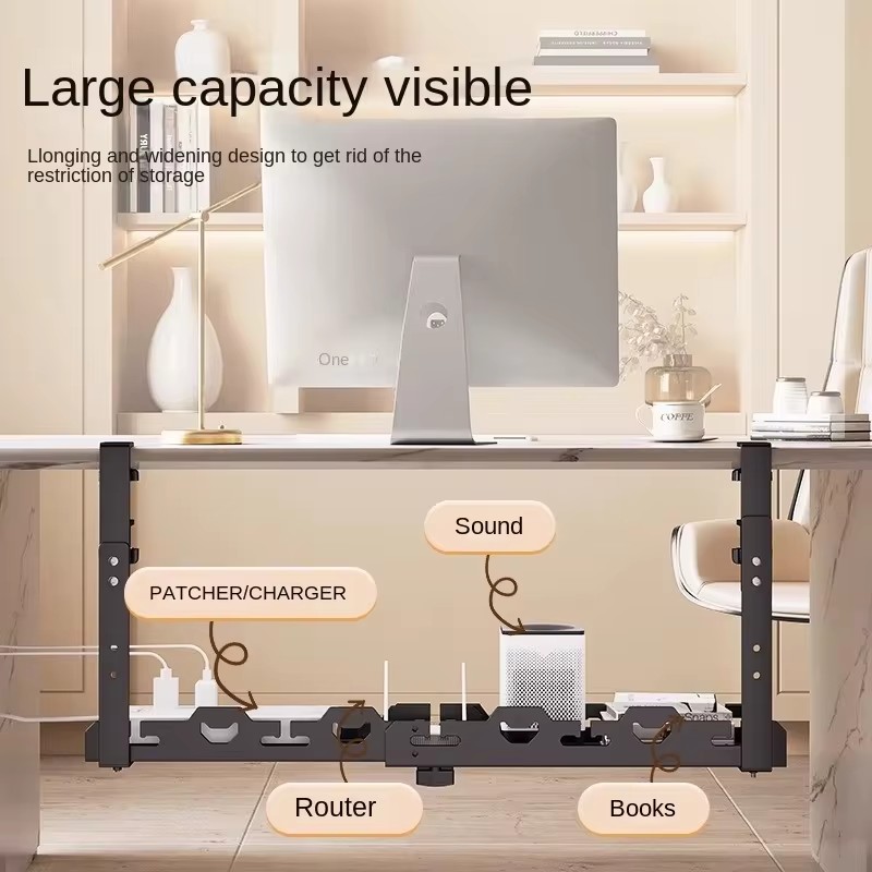 رف لتخزين الكابلات يوضع على ال - مراجعة Desk Setup Needs وسعره