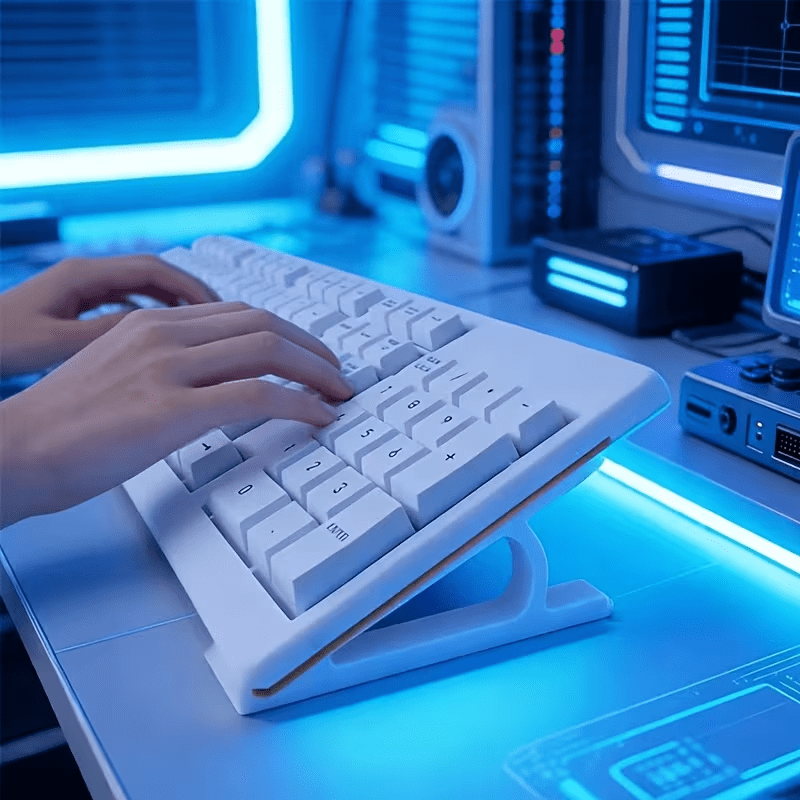 6 قطع من حامل رفع لوحة المفاتي - مراجعة Ergonomic Desk Setup Keyboard وسعره