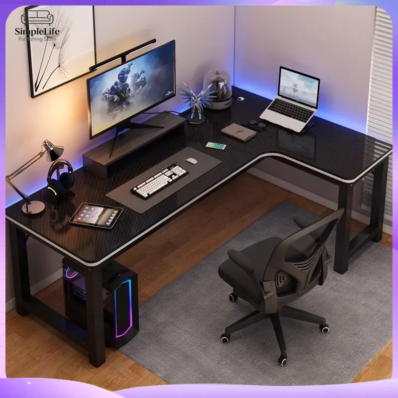 مكتب ألعاب زاوي للكمبيوتر والل - مراجعة Desk Setup For Laptop And Monitor وسعره
