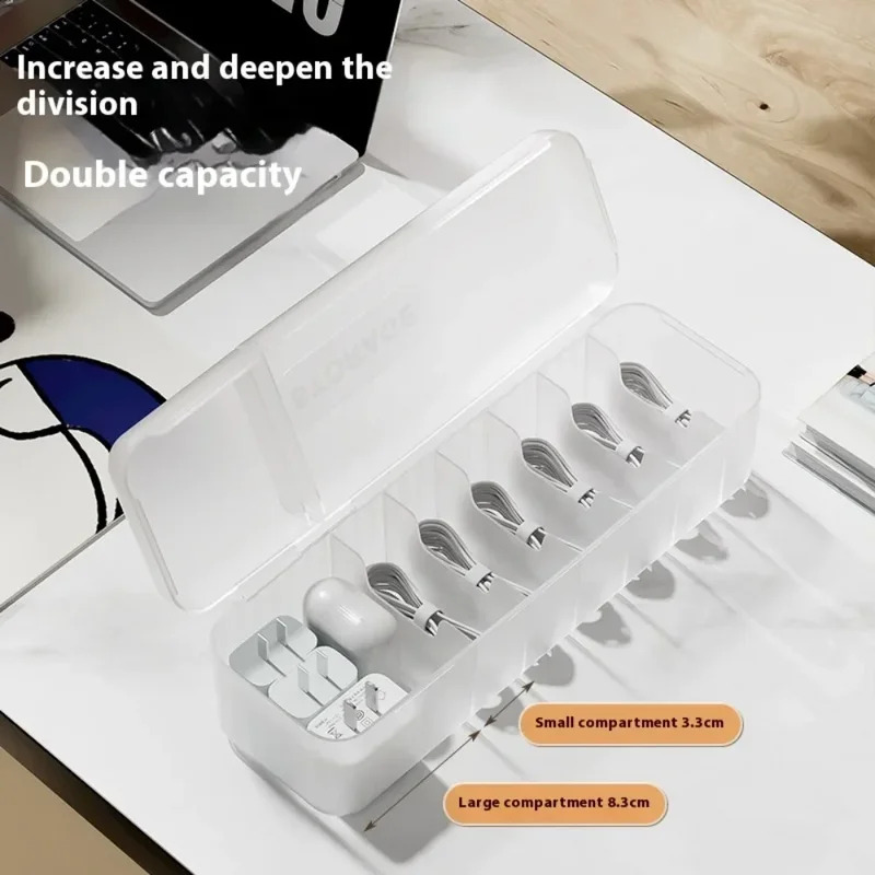 صندوق تخزين كابلات جديد، منظم  - مراجعة Desk Setup Organizer وسعره