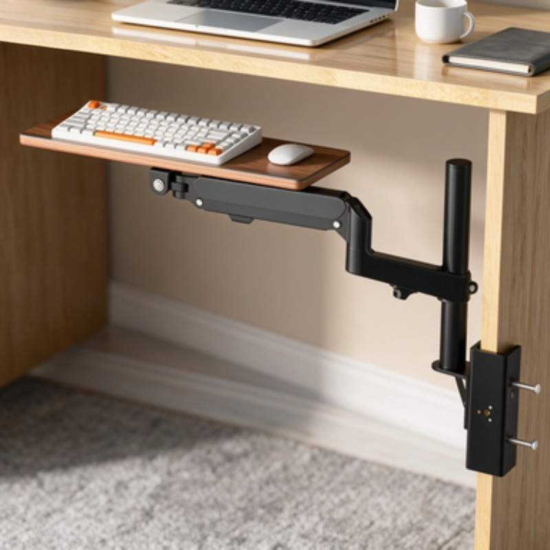 حامل لوحة مفاتيح تحت المكتب لت - مراجعة Ergonomic Desk Setup Keyboard وسعره