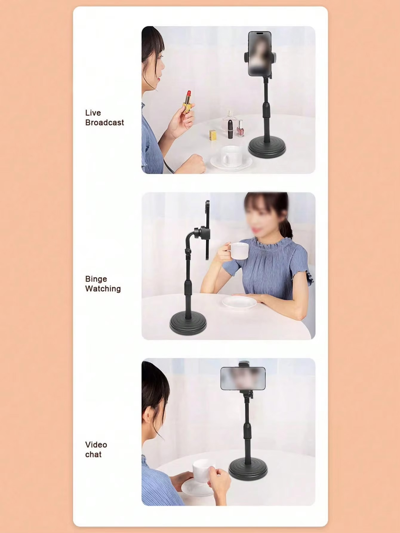 360 °   قاعدة دوارة مانعة للان - مراجعة Dual Phone Holder وسعره