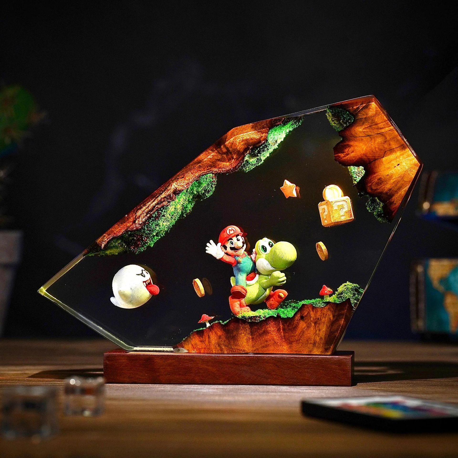 مصباح طاولة من الراتنج على شكل - مراجعة Desk Setup Lamp وسعره