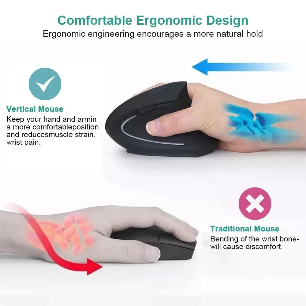 ماوس لاسلكي مريح 1600 نقطة في  - مراجعة Ergonomic Desk Setup Keyboard وسعره
