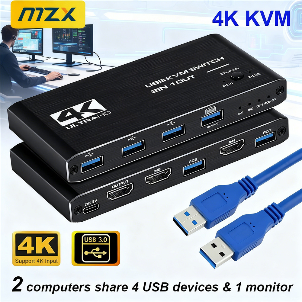 محول KVM بدقة 4K وتردد 60 هرتز - مراجعة Desk Setup Usb Hub وسعره