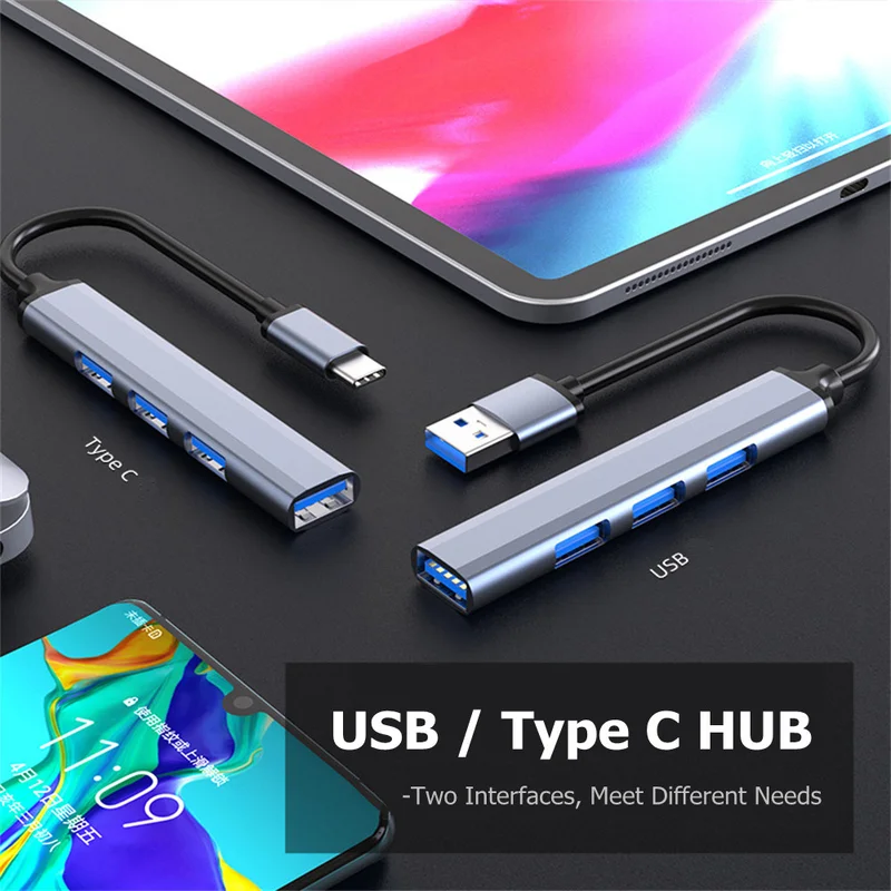 4-Port USB-C Hub 3.0/3.1-Multi - مراجعة Desk Setup Usb Hub وسعره