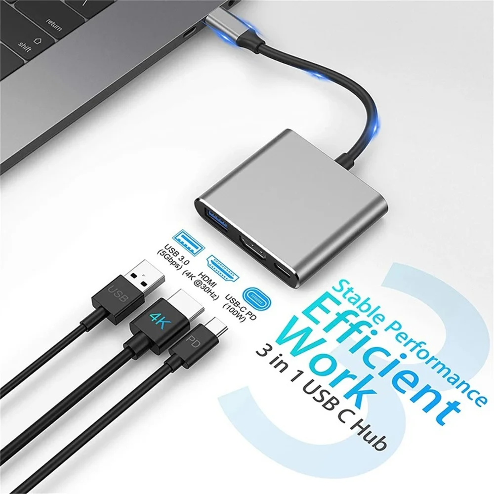 محول USB C متعدد المنافذ 3 في  - مراجعة Desk Setup Usb Hub وسعره