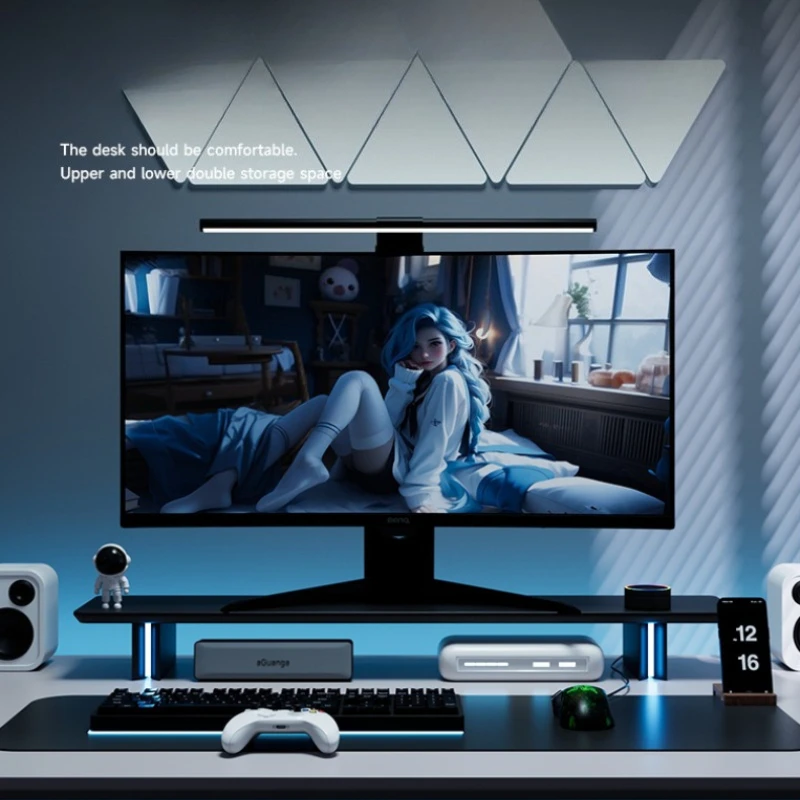 حامل شاشة RGB مريح لرفع شاشة ا - مراجعة Desk Setup For Laptop And Monitor وسعره