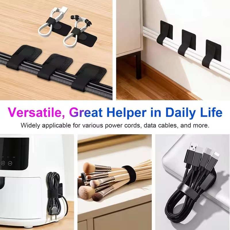حاملات كابلات لاصقة تحت المكتب - مراجعة Desk Setup Organizer وسعره