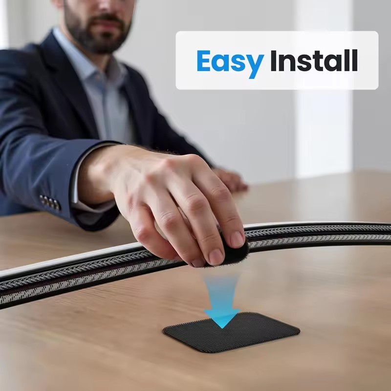 حاملات كابلات لاصقة تحت المكتب - مراجعة Desk Setup Organizer وسعره