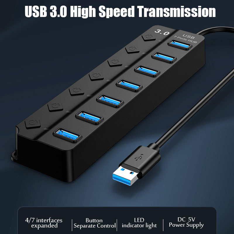 محول طاقة USB 3.0، موزع USB بـ - مراجعة Desk Setup Usb Hub وسعره