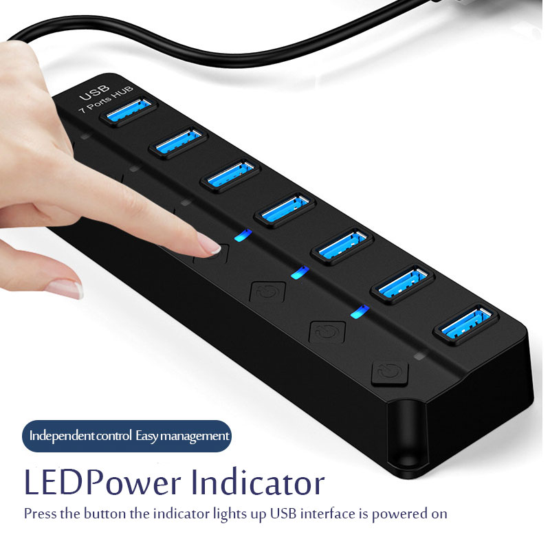 محول طاقة USB 3.0، موزع USB بـ - مراجعة Desk Setup Usb Hub وسعره
