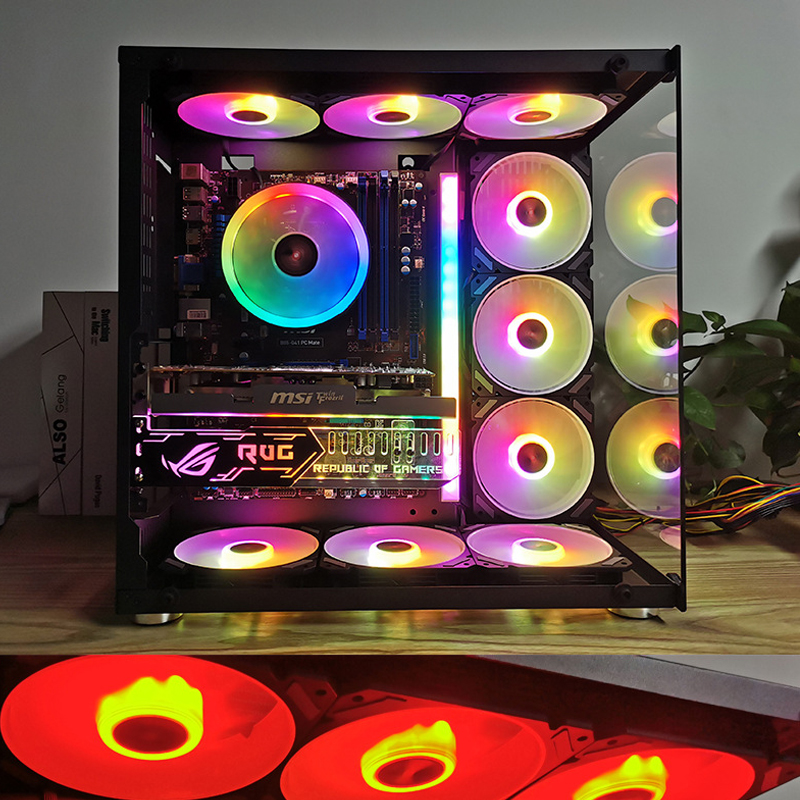 مروحة كمبيوتر ARGB مقاس 120 مم - مراجعة Desk Setup Lamp وسعره