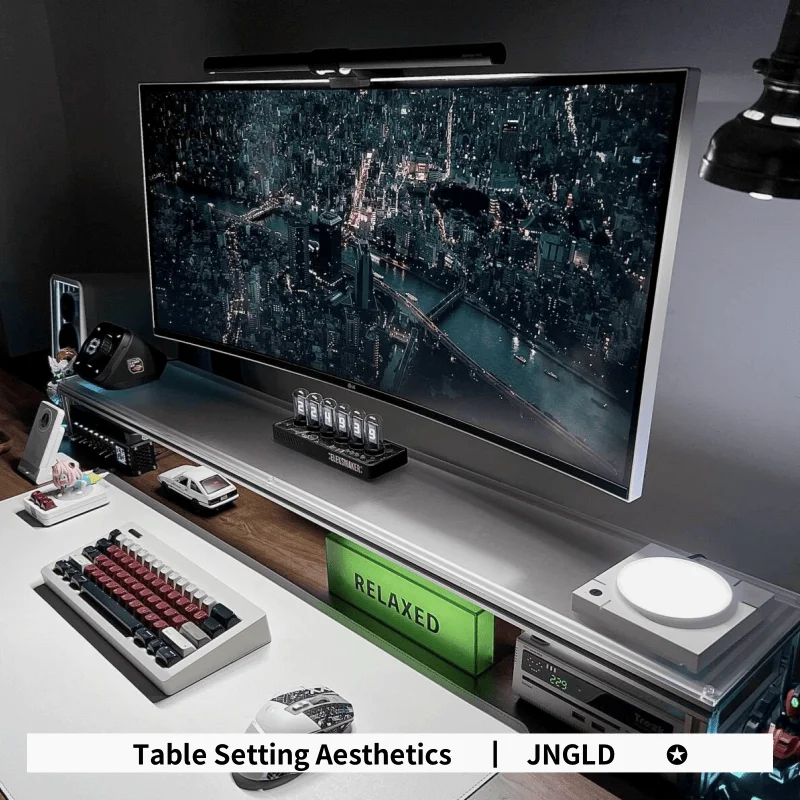 حامل شاشة من الألومنيوم من الأ - مراجعة Desk Setup For Laptop And Monitor وسعره