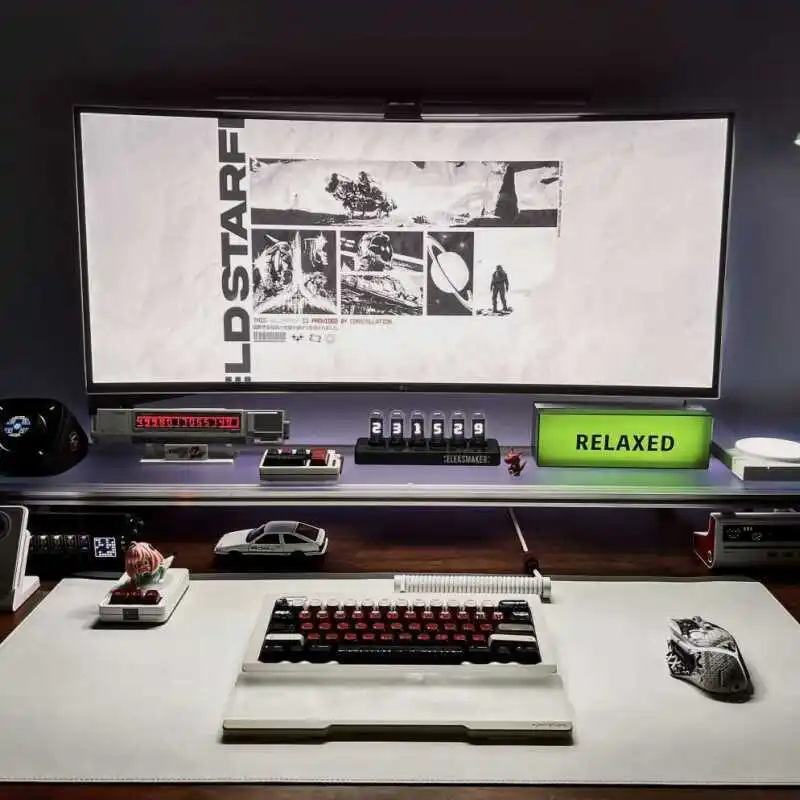 حامل شاشة من الألومنيوم من الأ - مراجعة Desk Setup For Laptop And Monitor وسعره