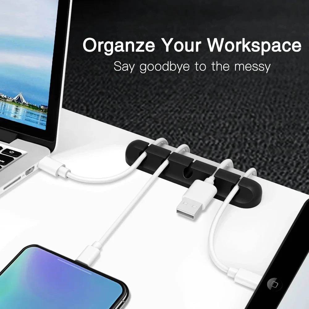 منظم كابلات USB من السيليكون،  - مراجعة Desk Setup Organization وسعره