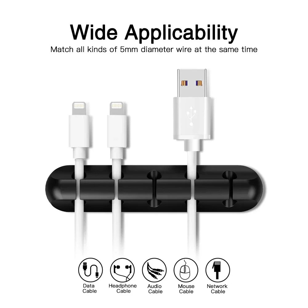 منظم كابلات USB من السيليكون،  - مراجعة Desk Setup Organization وسعره