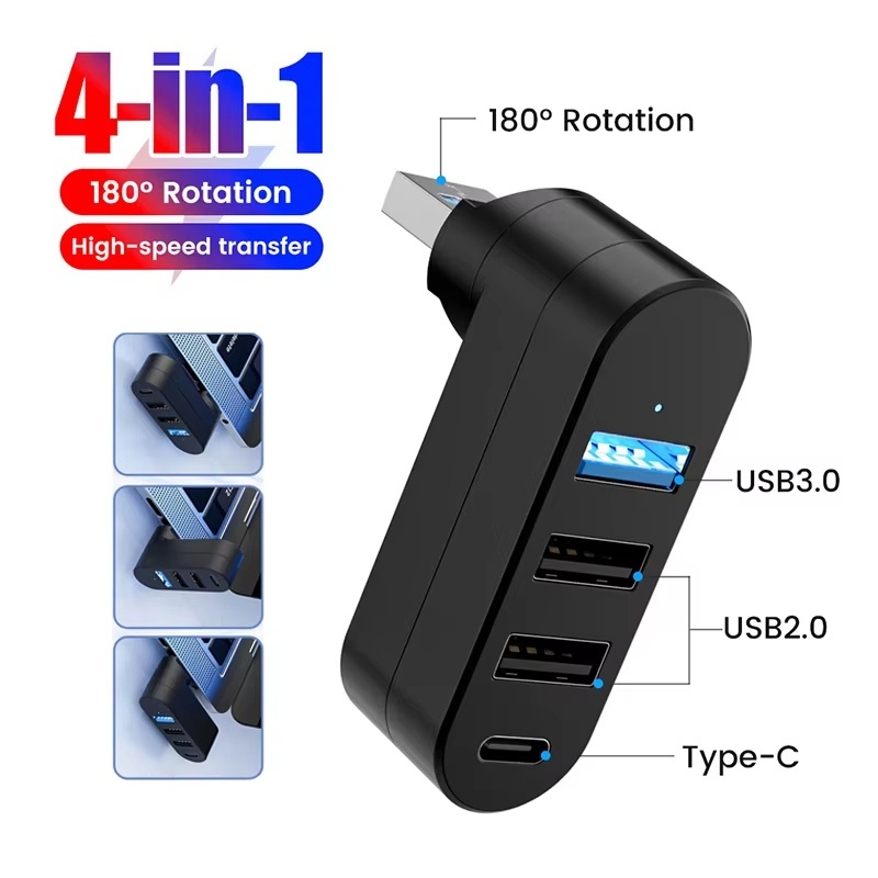 موزع USB 3.0 صغير بأربعة منافذ - مراجعة Desk Setup Usb Hub وسعره