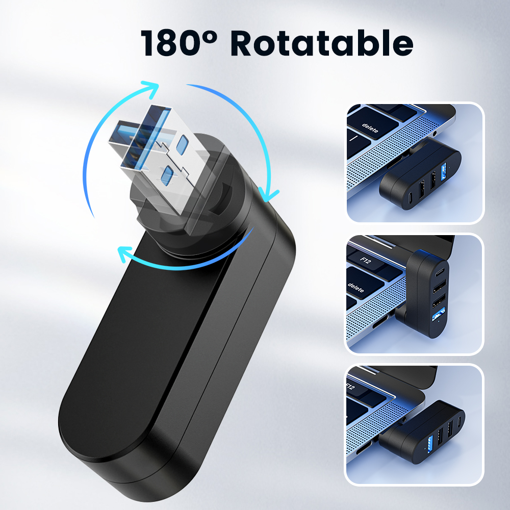 موزع USB 3.0 صغير بأربعة منافذ - مراجعة Desk Setup Usb Hub وسعره