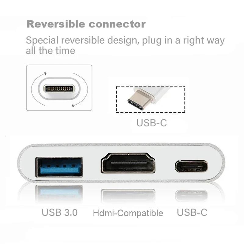 محول 3 في 1 من النوع C إلى HDM - مراجعة Desk Setup Usb Hub وسعره