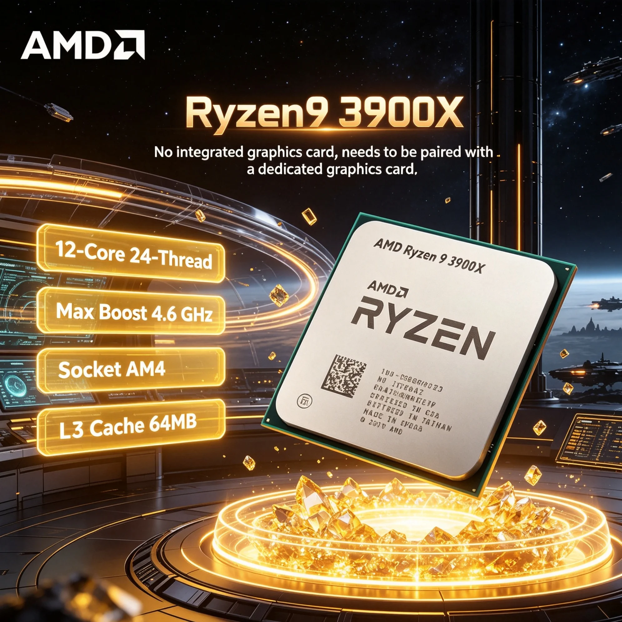 معالج AMD Ryzen 9 3900X، 12 نو - مراجعة Amd Cpu Ryzen 9 وسعره