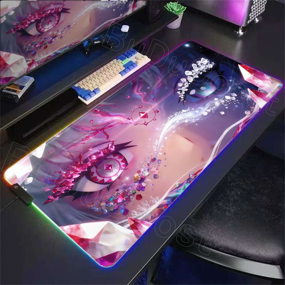 RGB حصيرة مكتبية جميلة Shoreke - مراجعة Desk Setup Anime وسعره