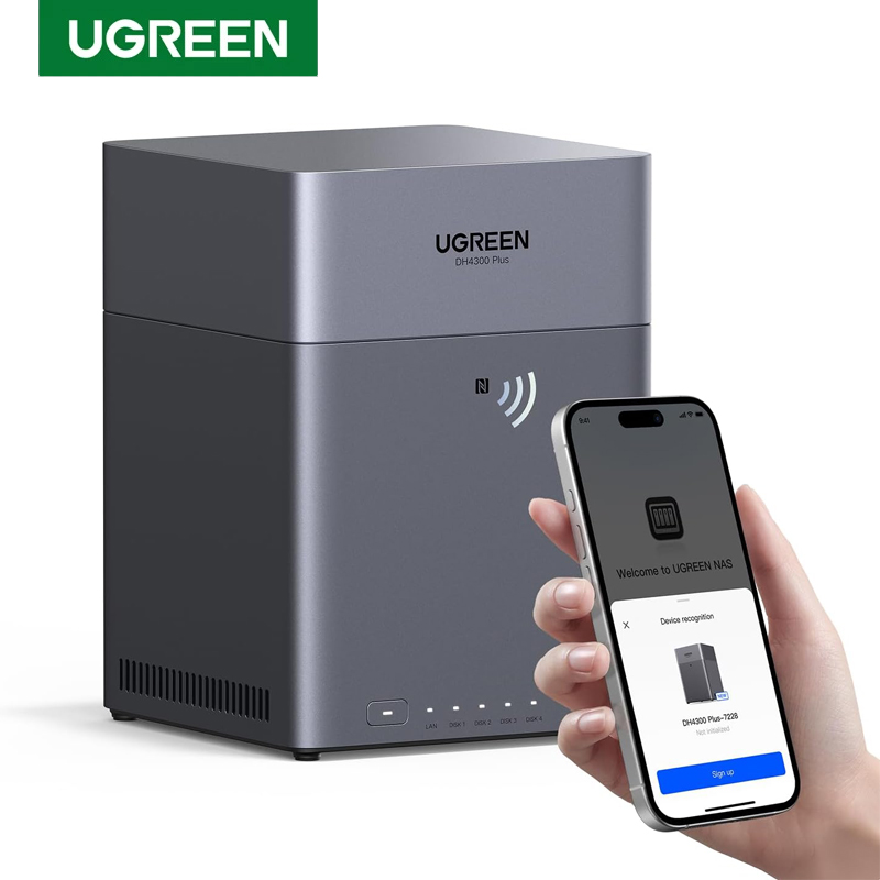 UGREEN NAS DH4300 Plus 4 Bay D - مراجعة Desk Setup Organization وسعره